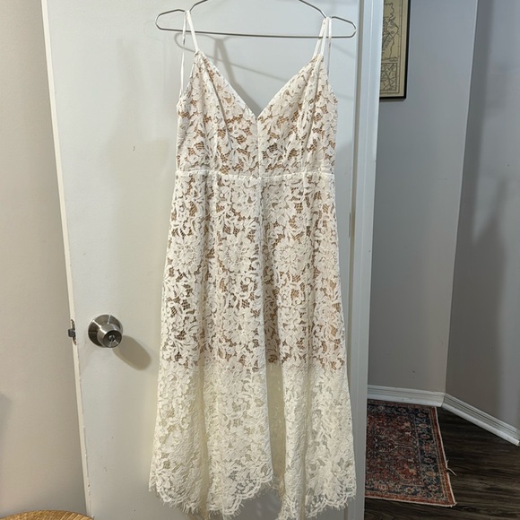 Lulus White Lace Bridal Little White Dress NWT - Picture 1 of 5